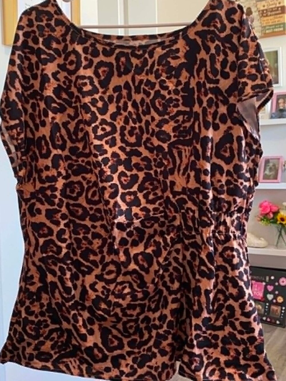 NEW Shein Leopard Print Top Plus Size 2X